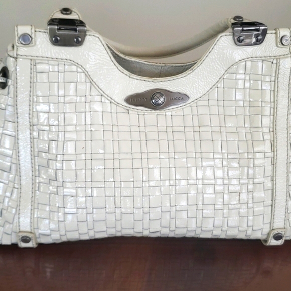 Elliott Lucca basket weave leather handbag - Picture 3 of 16